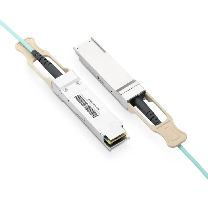 NVIDIA/Mellanox MFS1S50-V030E Compatible AOC 30m (98ft) Ethernet 200GbE to 2x100GbE QSFP56 Active Optical Splitter Cable SFPS
