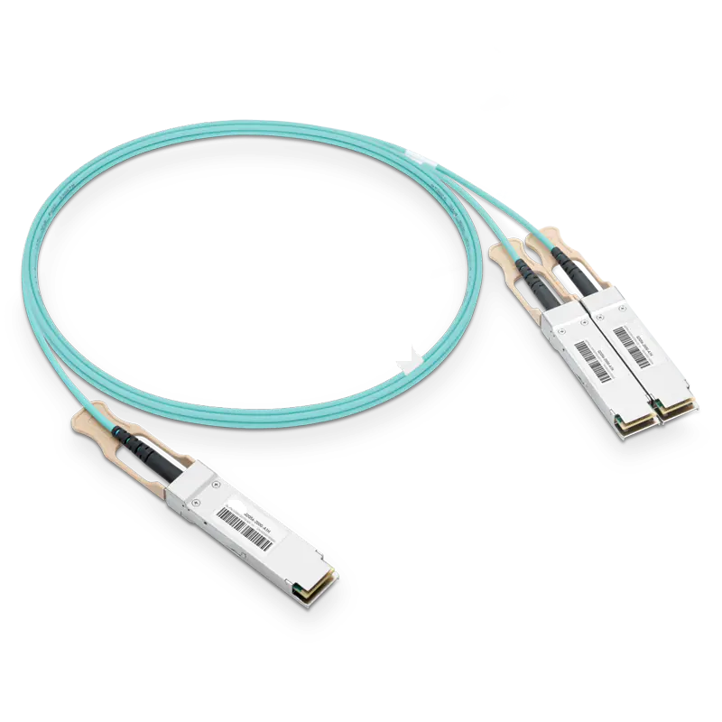 Cisco Compatible AOC 1m (3ft) Ethernet 200GbE to 2x100GbE QSFP56 to Active Optical Splitter Cable SFPS