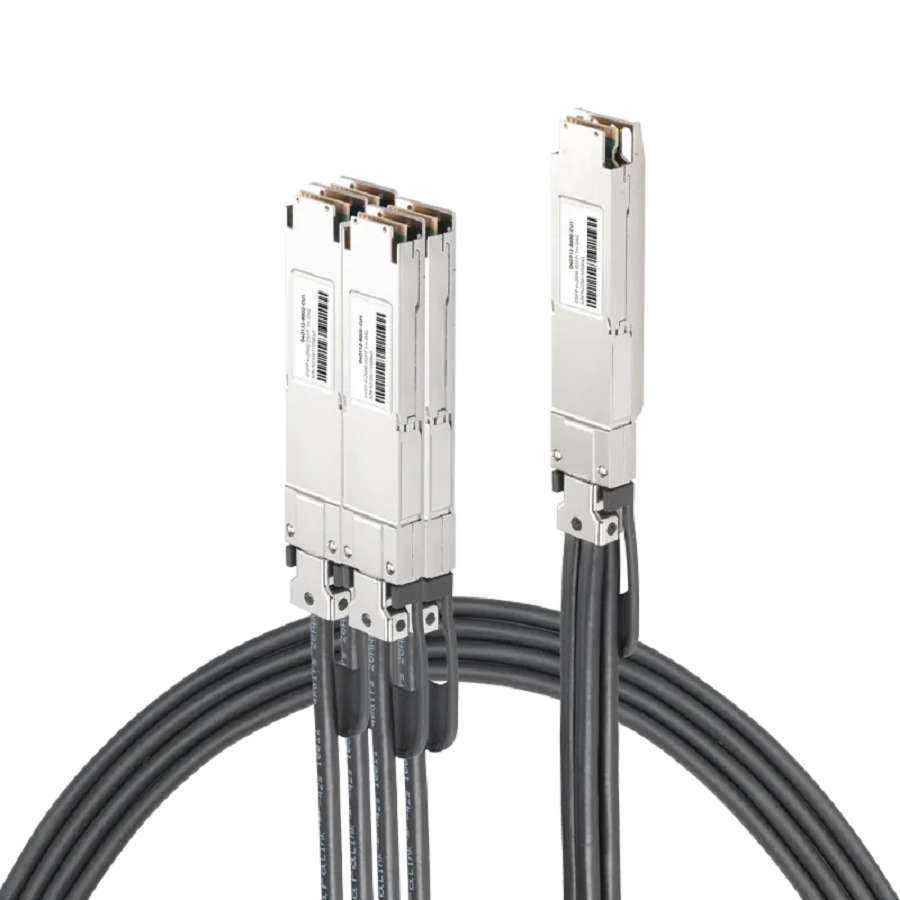 NVIDIA/Mellanox MCP7Y50-N001 Compatible DAC 1m (3ft) Twin-port 800Gb/s OSFP Finned Top to 4x200Gb/s OSFP Flat Top Passive Copper Splitter Cable SFPS