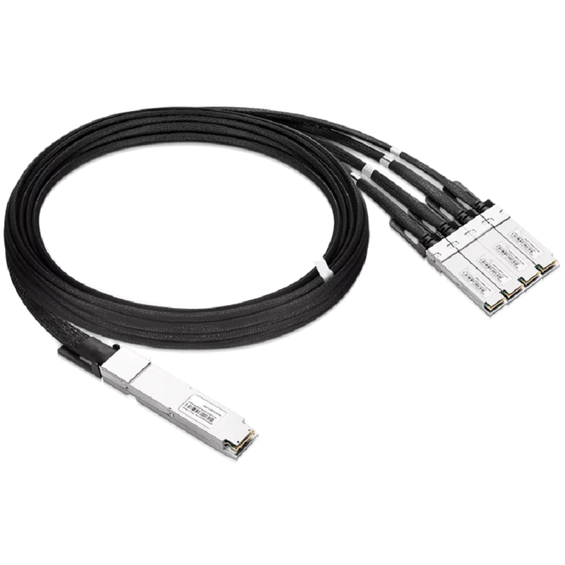 NVIDIA/Mellanox Compatible ACC 1m (3ft) Twin-port 2x400Gb/s OSFP Finned Top to 4x200Gb/s QSFP112 Flat Top InfiniBand NDR Active Copper Splitter Cable SFPS