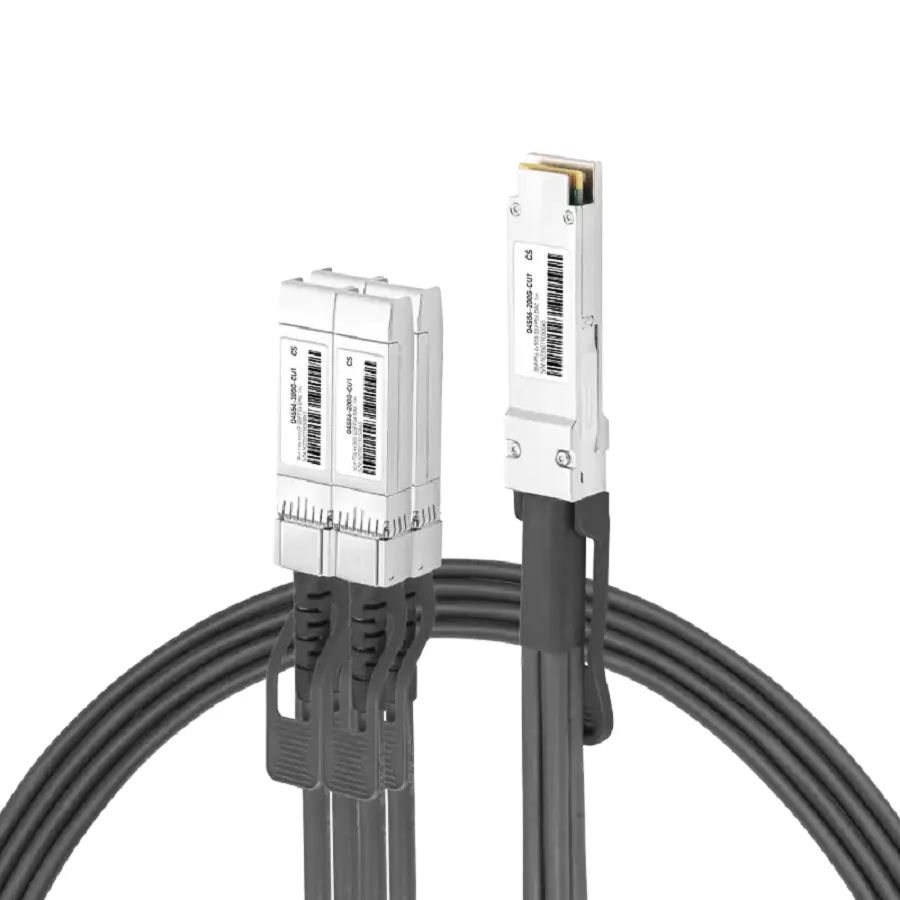 Generic Compatible 1m (3ft) 200G QSFP56 to 4X50G SFP56 Passive Direct Attach Copper Breakout Cable 30AWG SFPS