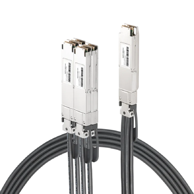 Cisco Compatible DAC 1m (3ft) Twin-port 800Gb/s OSFP Finned Top to 4x200Gb/s OSFP Flat Top Passive Copper Splitter Cable SFPS