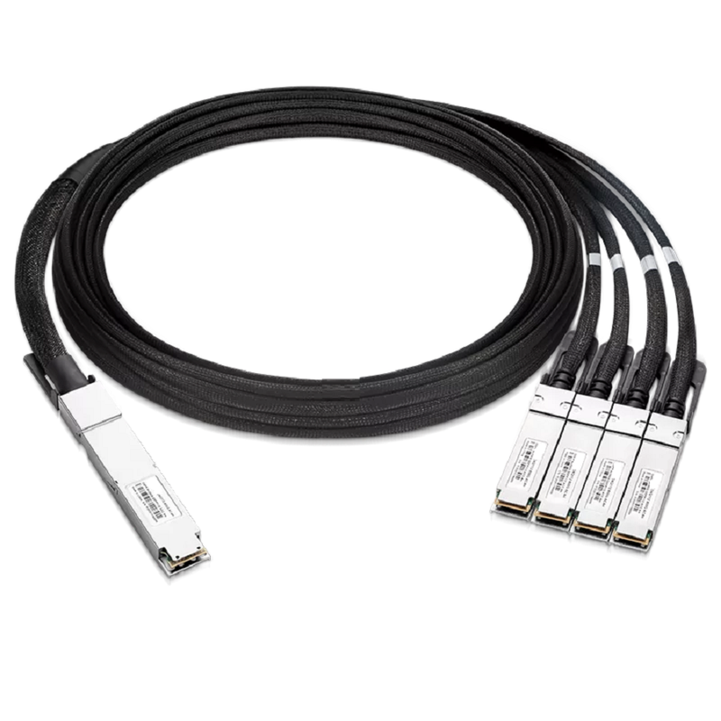 Arista Compatible ACC 1m (3ft) Twin-port 2x400Gb/s OSFP Finned Top to 4x200Gb/s QSFP112 Flat Top Active Copper Splitter Cable SFPS
