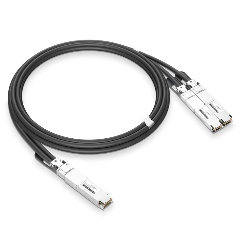 NVIDIA/Mellanox Compatible DAC 0.5m (1.6ft) Twin-port 800Gb/s OSFP Finned Top to 2x400Gb/s OSFP Flat Top Passive Copper Splitter Cable SFPS