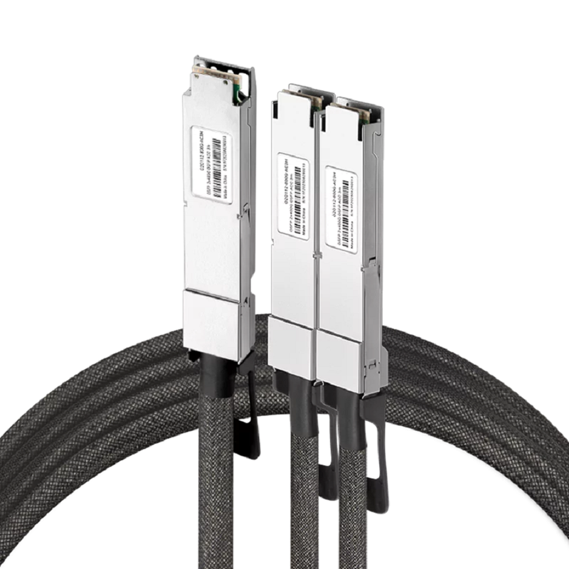 NVIDIA/Mellanox Compatible ACC 3m (10ft) Twin-port 2x400Gb/s OSFP Finned Top to 2x400Gb/s OSFP Flat Top InfiniBand NDR Active Copper Splitter Cable SFPS