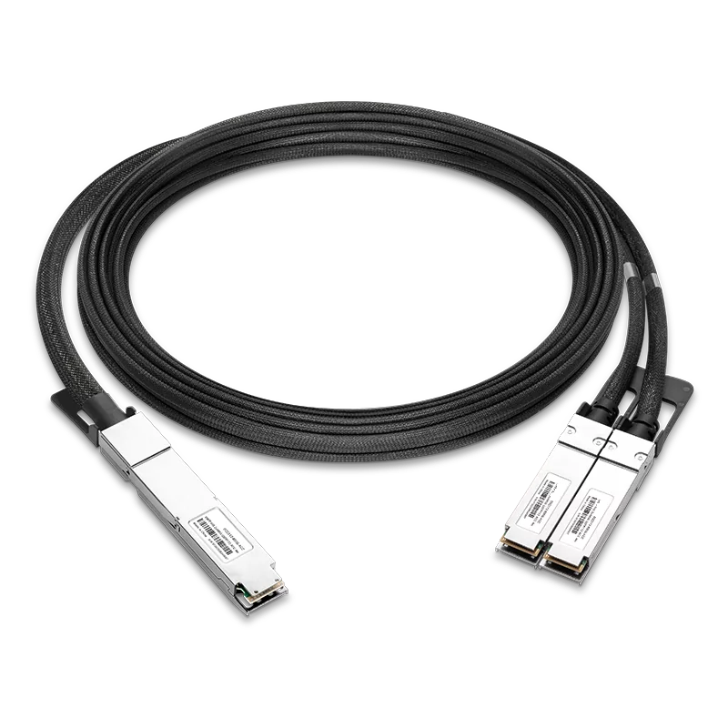 Arista Compatible ACC 4m (13ft) Twin-port 2x400Gb/s OSFP Finned Top to 2x400Gb/s QSFP112 Flat Top Active Copper Splitter Cable SFPS