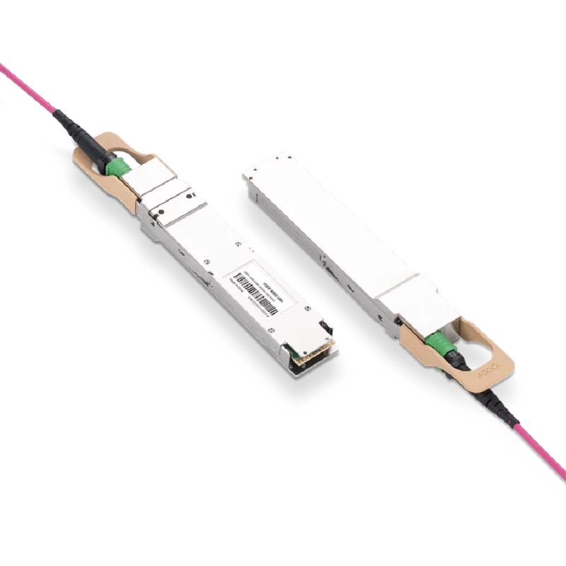 Generic Compatible Broadcom DSP & Broadcom VCSEL 400GBASE-VR4 OSFP PAM4 850nm 50m MTP/MPO-12 APC MMF Optical Transceiver Module SFPS
