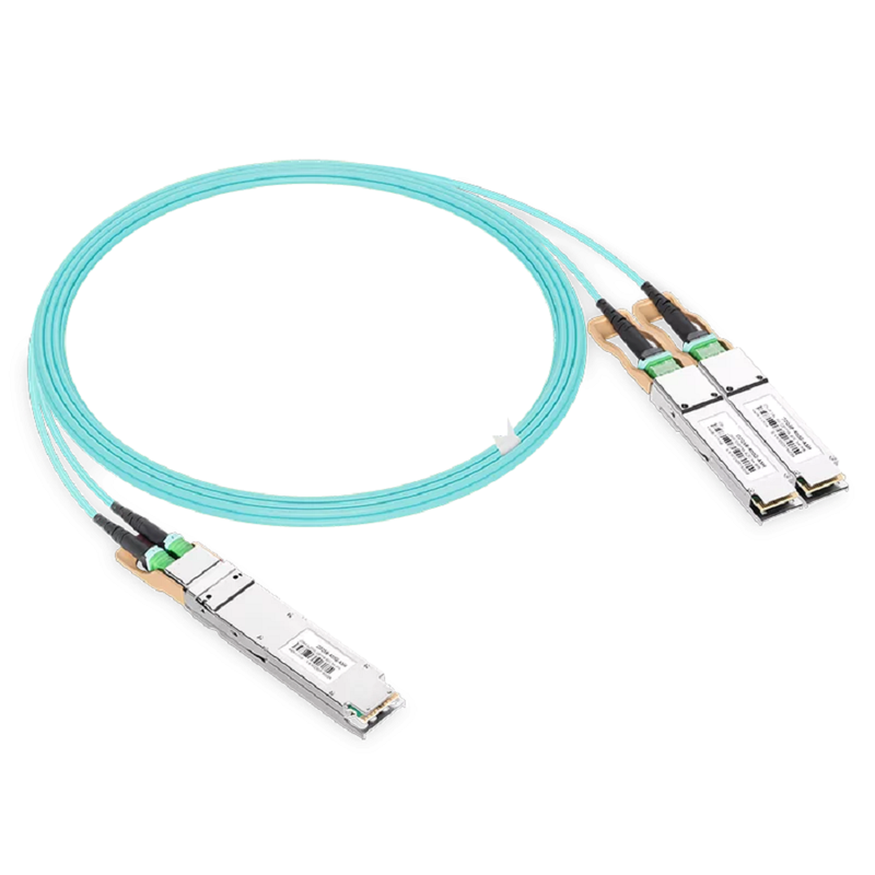NVIDIA/Mellanox MFA7U10-H005 Compatible AOC 5m (16ft) 400Gb/s OSFP to 2x200Gb/s QSFP56 InfiniBand HDR Active Optical Splitter Cable (Finned Top, 850nm, MMF, LSZH) SFPS