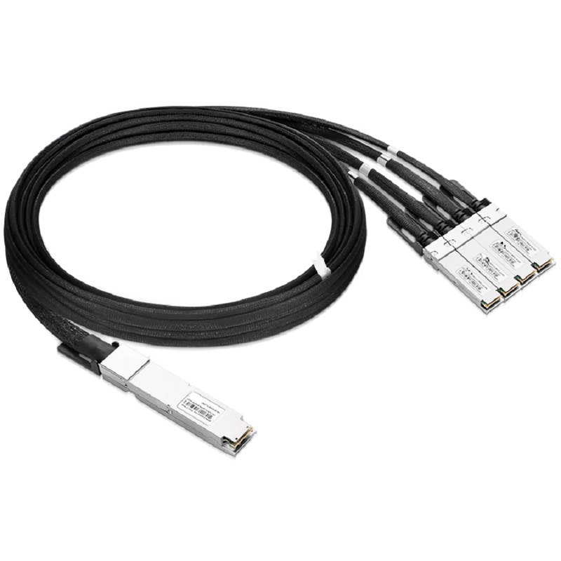 NVIDIA/Mellanox Compatible ACC 2m (7ft) Twin-port 2x400Gb/s OSFP Finned Top to 4x200Gb/s QSFP112 Flat Top InfiniBand NDR Active Copper Splitter Cable SFPS