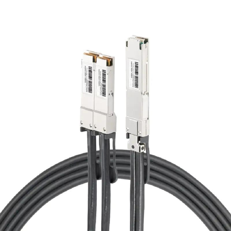 NVIDIA/Mellanox Compatible 1.5m (5ft) 400Gb/s OSFP Flat Top to 2x200Gb/s QSFP56 InfiniBand HDR Passive Copper Splitter Cable SFPS