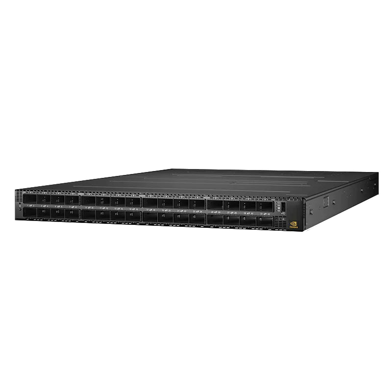 NVIDIA MQM9790-NS2F Quantum-2 NDR InfiniBand Switch, 64 x 400Gb/s Ports, 32 OSFP Cages, Unmanaged, Power-to-connector(P2C) Airflow(forward), with 5-year Service SFPS