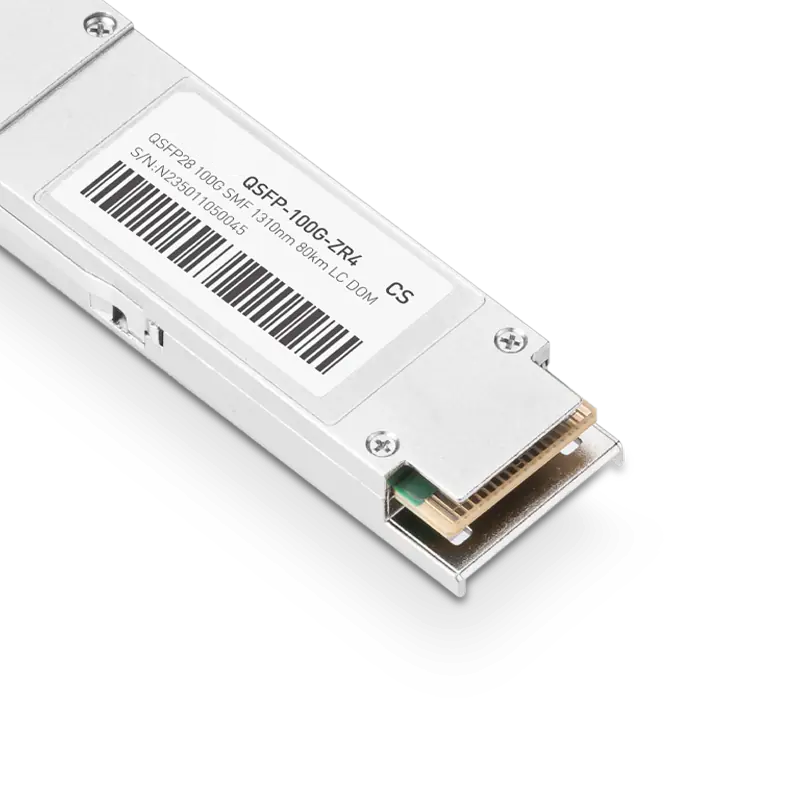 Cisco QSFP-100G-ZR4-S Compatible 100GBASE-ZR4 QSFP28 1310nm 80km（FEC） DOM Duplex LC Transceiver Module for SMF SFPS