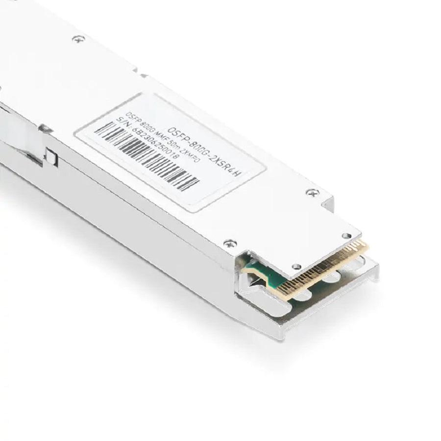 NVIDIA/Mellanox MMA4Z00-NS Broadcom DSP & Broadcom VCSEL Compatible 800G 2xSR4/SR8 OSFP PAM4 850nm 50m DOM Two MPO-12/APC InfiniBand NDR Transceiver Module for MMF (Finned Top) SFPS