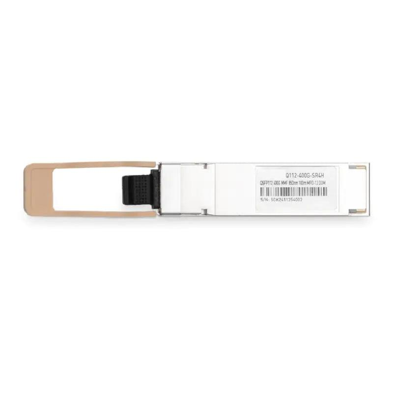 NVIDIA/Mellanox MMA1Z00-NS400 Compatible Broadcom DSP & Broadcom VCSEL 400G SR4 QSFP112 PAM4 850nm 50m DOM Single MPO-12/APC InfiniBand NDR Transceiver Module for MMF (Flat Top) SFPS
