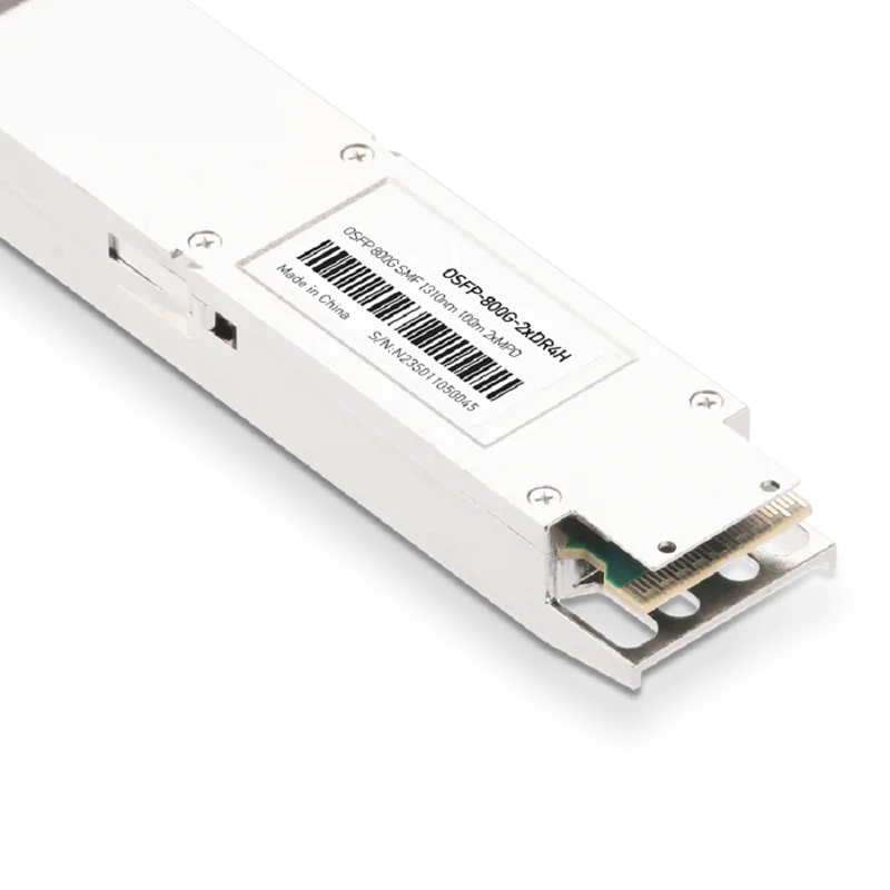 NVIDIA/Mellanox MMS4X00-NS Compatible 800G 2xDR4/DR8 OSFP PAM4 1310nm 100m DOM Two MPO-12/APC InfiniBand NDR Transceiver Module for SMF (Finned Top) SFPS