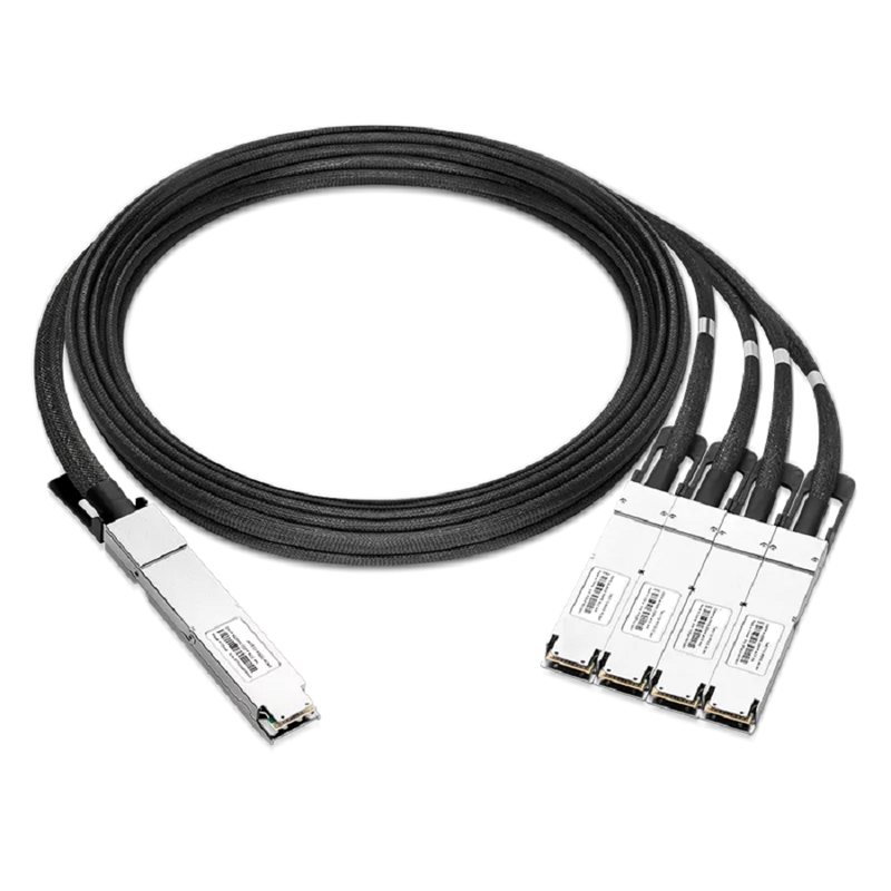NVIDIA/Mellanox Compatible ACC 1m (3ft) Twin-port 2x400Gb/s OSFP Finned Top to 4x200Gb/s OSFP Flat Top InfiniBand NDR Active Copper Splitter Cable SFPS