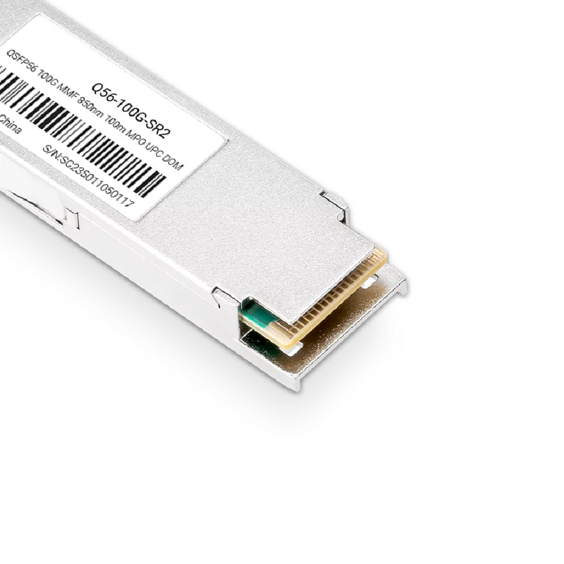 NVIDIA/Mellanox Compatible 100G SR2 QSFP56 PAM4 850nm 100m DOM MTP/MPO-12 APC InfiniBand HDR Transceiver Module for MMF SFPS