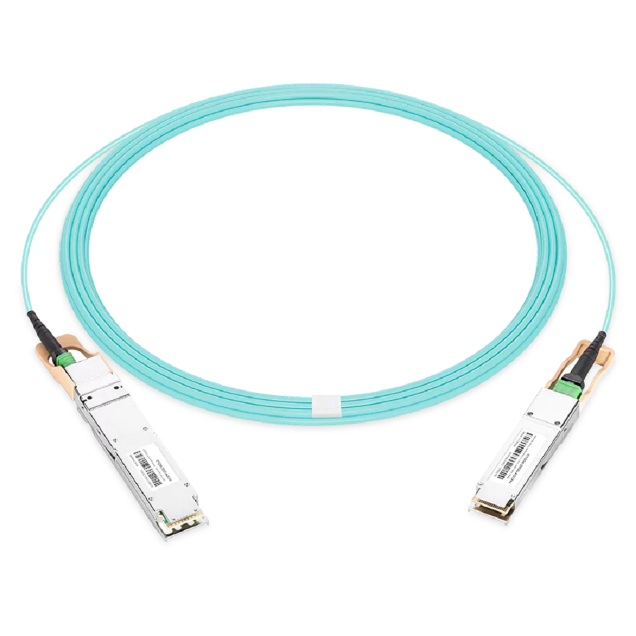 NVIDIA/Mellanox Compatible AOC 3m (10ft) 200Gb/s OSFP to 200Gb/s QSFP56 InfiniBand HDR Active Optical Cable (Flat top, 850nm, MMF, LSZH) SFPS