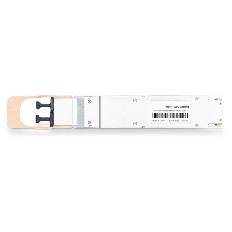 NVIDIA/Mellanox Compatible 400G OSFP 2Ãƒâ€”SR4 850nm 50m Dual MTP/MPO-12 APC MMF InfiniBand HDR Finned Top Optical Transceiver Module SFPS