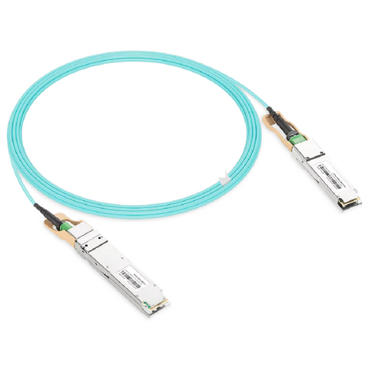 NVIDIA/Mellanox Compatible AOC 50m (164ft) 200Gb/s OSFP to 200Gb/s QSFP56 InfiniBand HDR Active Optical Cable (Flat top, 850nm, MMF, LSZH) SFPS