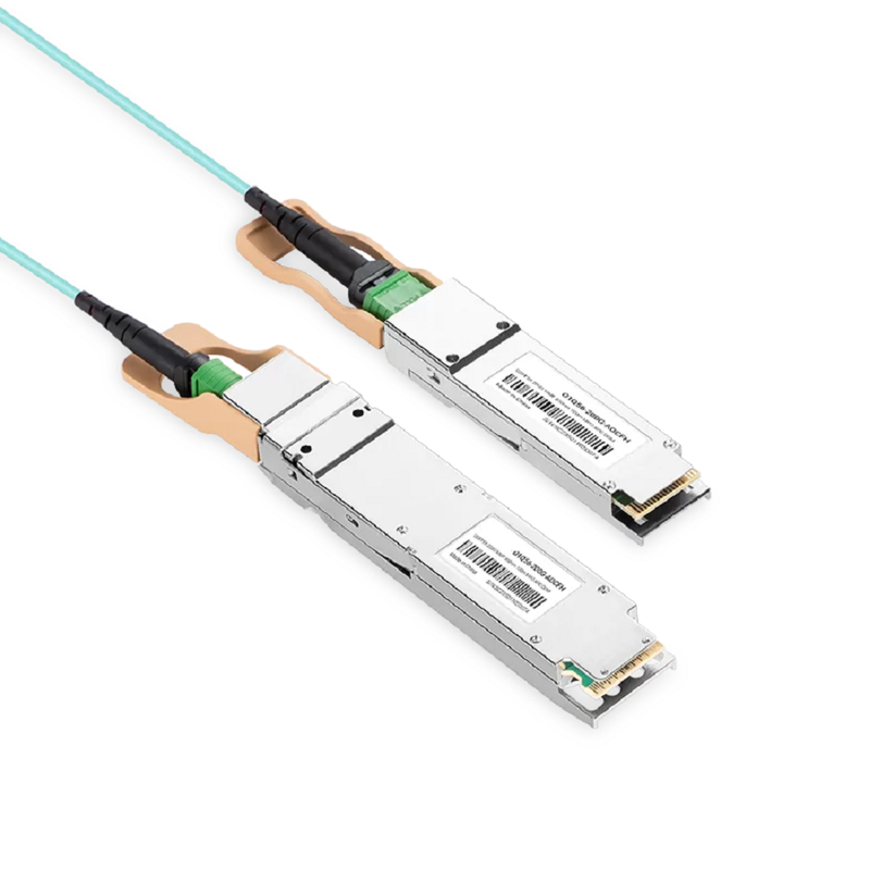 NVIDIA/Mellanox Compatible AOC 5m (16ft) 200Gb/s OSFP to 200Gb/s QSFP56 InfiniBand HDR Active Optical Cable (Flat top, 850nm, MMF, LSZH) SFPS