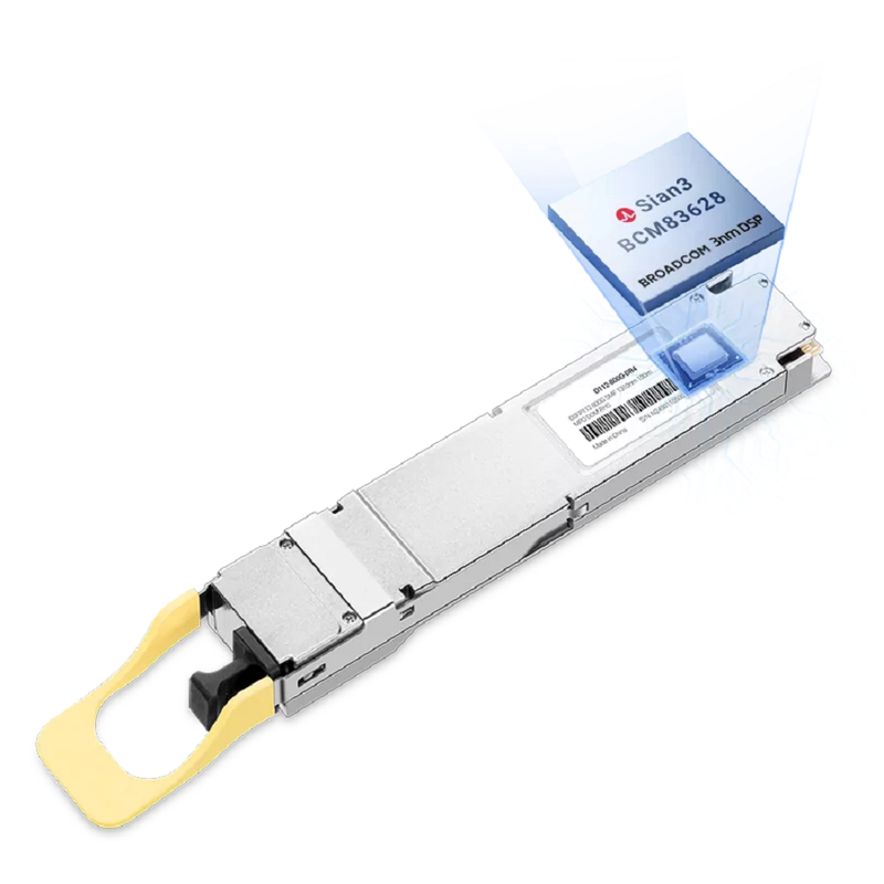 NVIDIA/Mellanox Compatible 800G OSFP224 DR4 Broadcom 3nm DSP (Sian3 | BCM83628) 1310nm 500m RHS/Flat Top PAM4 DDM MPO/MTP-12 APC SMF Optical Transceiver Module SFPS