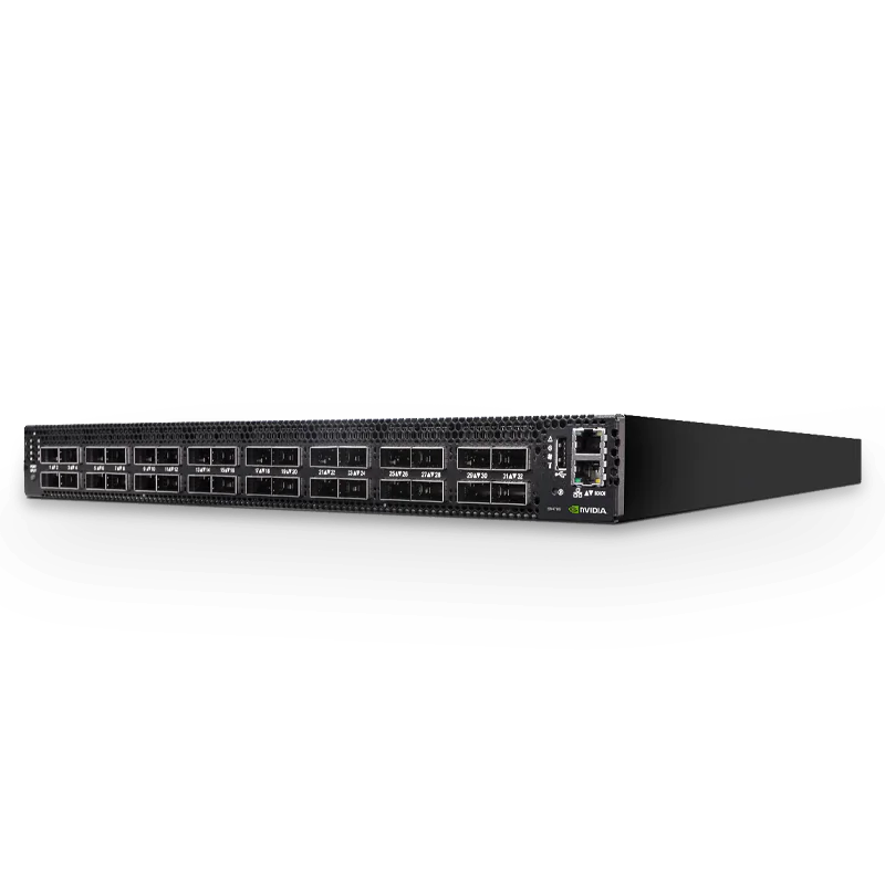 NVIDIA MSN4700-WS2FC Spectrum-3 based 400GbE 1U Open Ethernet Switch with Cumulus Linux, 32 QSFPDD ports, 2 Power Supplies (AC), x86 CPU, standard depth, P2C airflow, Rail Kit, with 5-year Service SFPS