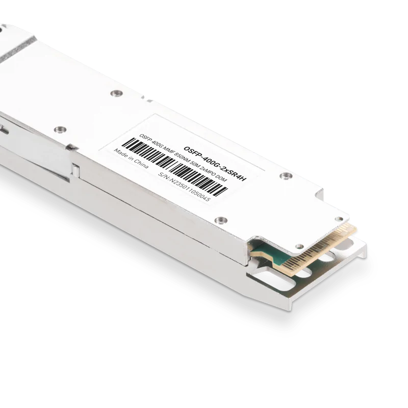NVIDIA/Mellanox Compatible 400G OSFP 2×SR4 850nm 50m Dual MTP/MPO-12 APC MMF InfiniBand HDR Finned Top Optical Transceiver Module SFPS
